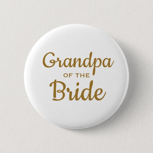 Großvater der Bride Wedding Custom Button (Vorderseite)