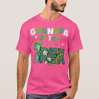 Großvater der drei Rex-Geburtstagsfamilie Dinosaur T-Shirt
