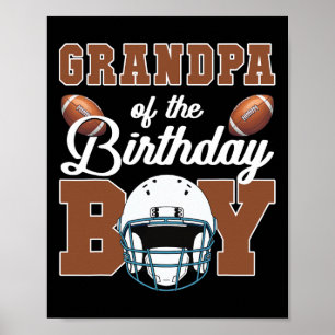 Großvater der Geburtstagsfamilie des Boy Football  Poster