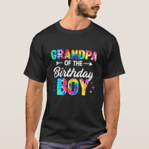 Großvater der Geburtstagsfamilie Gefärbte Krawatte T-Shirt