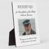 Großvater der Gedenkstätte für die Braut Fotoplatte (Seite)