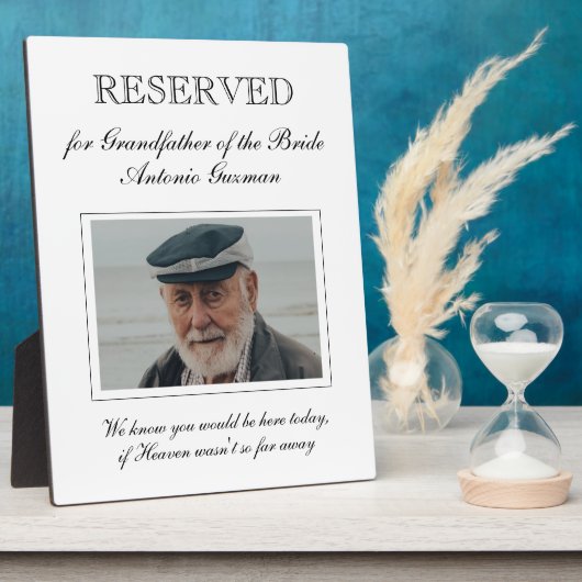 Großvater der Gedenkstätte für die Braut Fotoplatte (Seite)