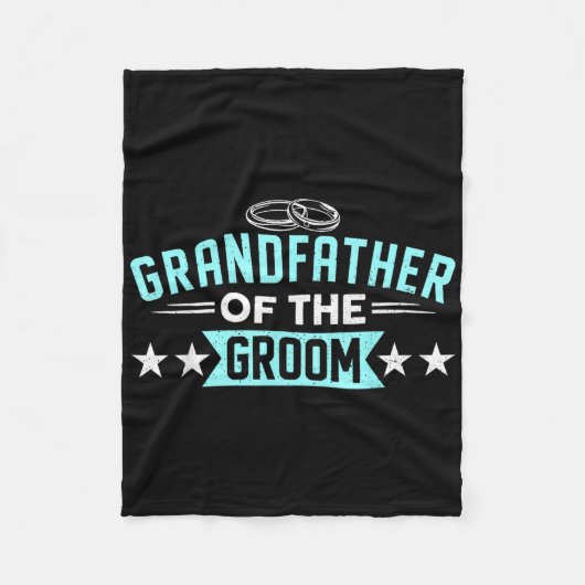 Großvater der Groom Matching Bachelorette Par Fleecedecke (Vorderseite)