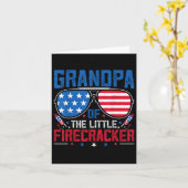 Großvater der kleinen Firecracker US-Flagge 4. Karte (Gelbe Blume)
