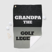 Großvater der Legend Funny Smack Talk Schwarzes Si Golfhandtuch (Insitu)
