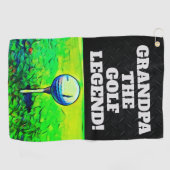Großvater Der legendäre Fsonnenklamm Sportler Golfhandtuch (Horizontal)