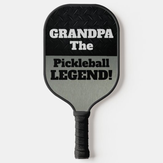 Großvater der legendäre Funny Smack Talk Schwarzes Pickleball Schläger (Vorderseite)