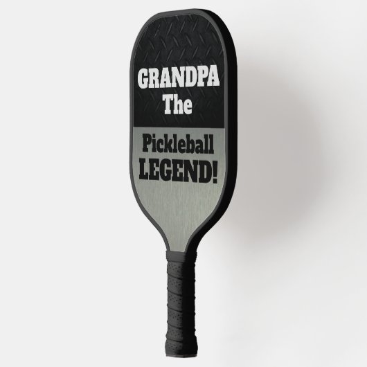 Großvater der legendäre Funny Smack Talk Schwarzes Pickleball Schläger (Links)