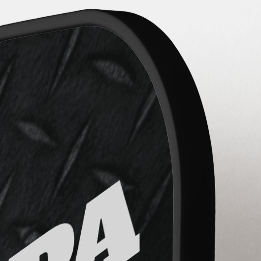 Großvater der legendäre Funny Smack Talk Schwarzes Pickleball Schläger (Linke Seite)