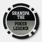 Großvater der legendäre Funny Smack Talk Schwarzes Pokerchips (Rückseite)