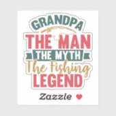 Großvater - Der Mann, der Mythos, die Legende des  Aufkleber (Blatt)