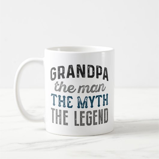 Großvater der Mann, der Mythos, die Legende Kaffeetasse (Links)