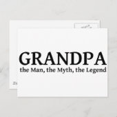 Großvater der Mythos Der Mann der Legende Postkarte (Vorne/Hinten)