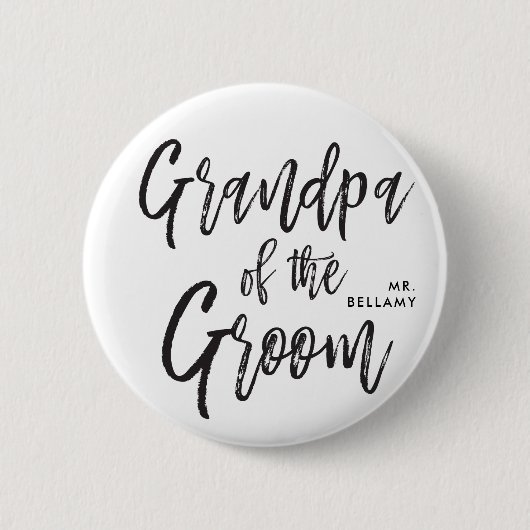 Großvater der Skript-Hochzeit des Bräutigam-| Button (Vorderseite)