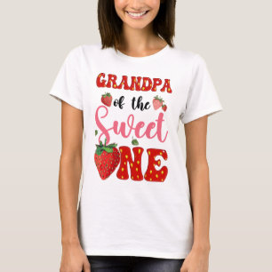 Großvater der süßen Erdbeere am ersten Geburtstag T-Shirt