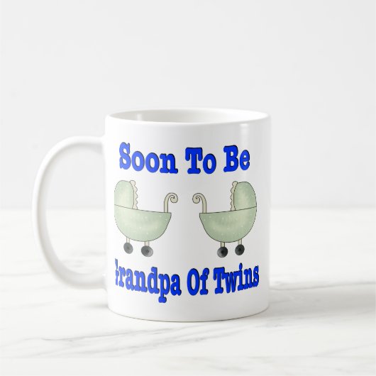 GROSSVATER der Zwillinge BALD SEIN Kaffeetasse (Links)