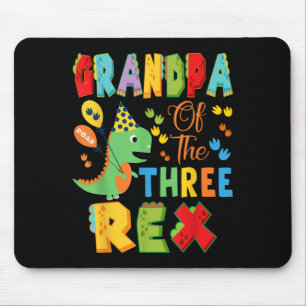 Großvater des 3. Rex 3. Geburtstags-Junge Dinosaur Mousepad
