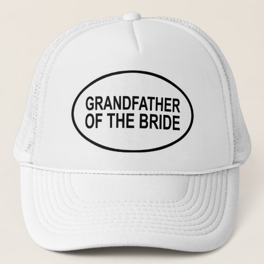 Großvater des Braut-Wedding Ovals Truckerkappe (Vorderseite)