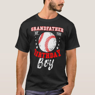 Großvater des Geburtstags Boy Baseball Theme Bda T-Shirt