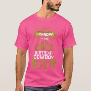 Großvater des Geburtstags Cowboy Western Rodeo Bda T-Shirt