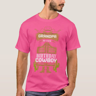 Großvater des Geburtstags Cowboy Western Rodeo Bda T-Shirt
