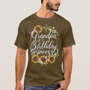Großvater des Geburtstags Prinzessin Girl Sonnenbl T-Shirt