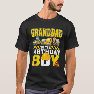 Großvater des Geburtstagsjungen Bauarbeiter B T-Shirt