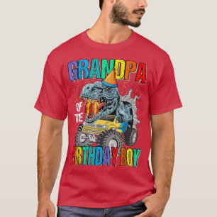 Großvater des Geburtstagsjungen Monsters Truck Din T-Shirt