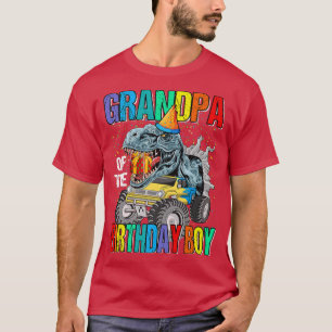 Großvater des Geburtstagsjungen Monsters Truck Din T-Shirt