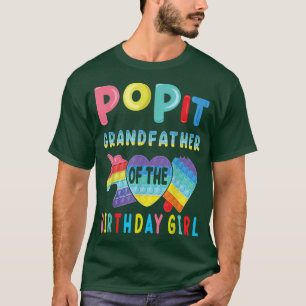 Großvater des Geburtstagsmädchen Pop It Unicorn Bi T-Shirt