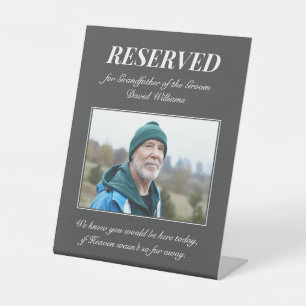 Großvater des Groom Memorial Foto Wedding Pe Sockelschild