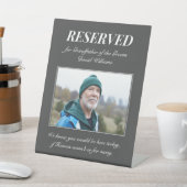 Großvater des Groom Memorial Foto Wedding Pe Sockelschild (In SItu)