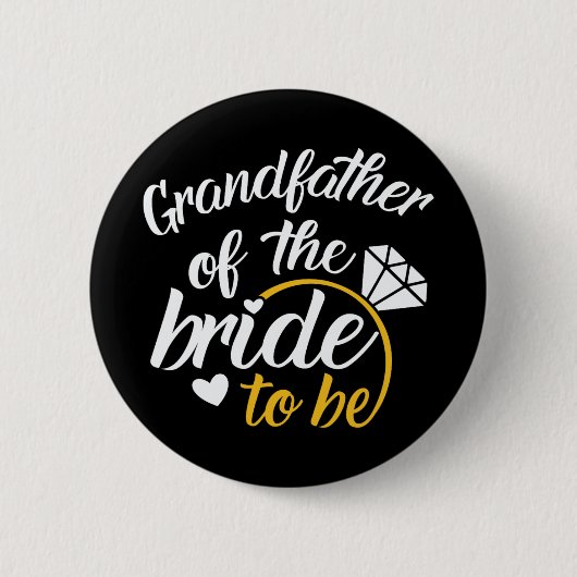 Großvater des Großen Hochzeitstages Button (Vorderseite)
