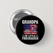 Großvater des kleinen Firecracker am 4. Juli Gran Button (Vorne & Hinten)