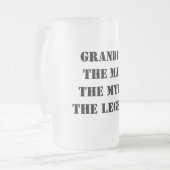 Großvater des Mannes der Mythos der legendäre benu Mattglas Bierglas (Vorderseite Links)