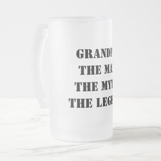 Großvater des Mannes der Mythos der legendäre benu Mattglas Bierglas (Vorderseite Links)