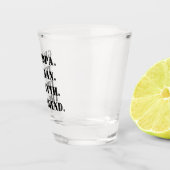 Großvater des Mannes der Mythos der legendäre benu Schnapsglas (Rechts)