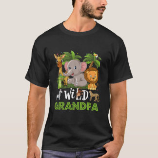 Großvater des Wilden Zoo Birthday Safari Jungle T-Shirt
