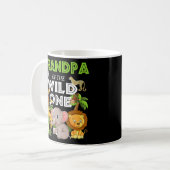 Großvater des Wilden Zoo Birthday Safari Kaffeetasse (Vorderseite Links)