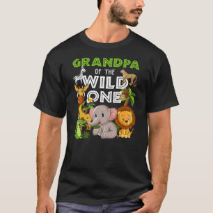 Großvater des Wilden Zoo Birthday Safari T-Shirt
