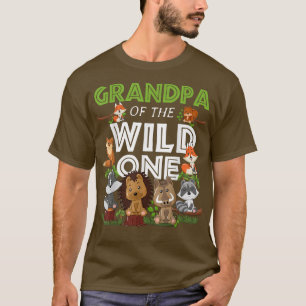 Großvater des wilden Zoo Birthday Woodland Anim T-Shirt