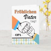 Großvater Deutscher Vater-Tag Faustschlag Karte (Gelbe Blume)
