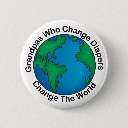 Großväter, die ändern Windeln… Knöpfe Button (Vorderseite)