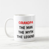 Großvater die Mannmythos- Legenden-Tasse Kaffeetasse (Links)