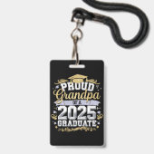 Großvater einer 2025 Abschluss-Graduate-Familie Ausweis (Front with Lanyard)
