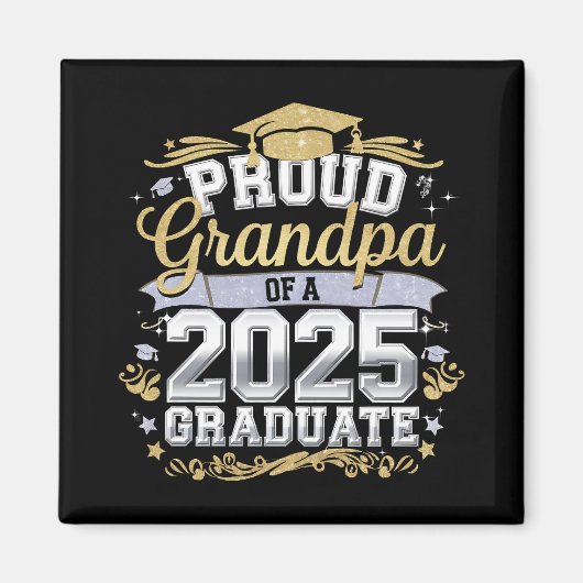 Großvater einer 2025 Abschluss-Graduate-Familie Magnet (Vorne)
