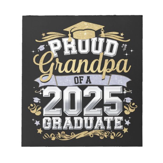 Großvater einer 2025 Abschluss-Graduate-Familie Notizblock (Vorderseite)