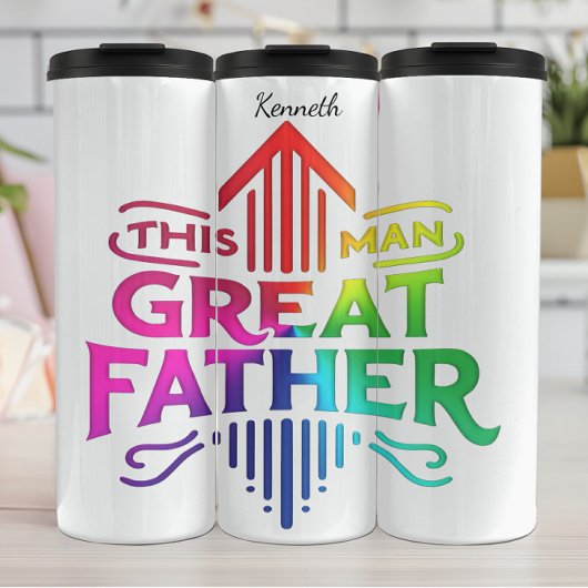 Großvater: Farbenfroher Mann geehrt Thermosbecher