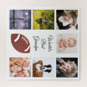 Großvater Foto Collage Best Opa weiß Puzzle (Horizontal)