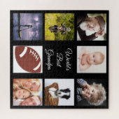 Großvater Foto Collage Beste Opa Schwarz Puzzle (Horizontal)